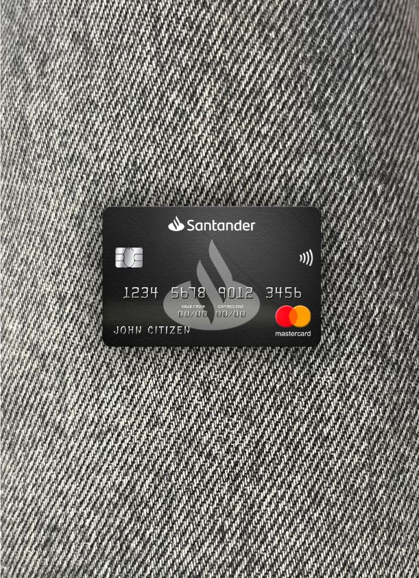 Download United Kingdom Santander bank mastercard photolook front Photoshop template